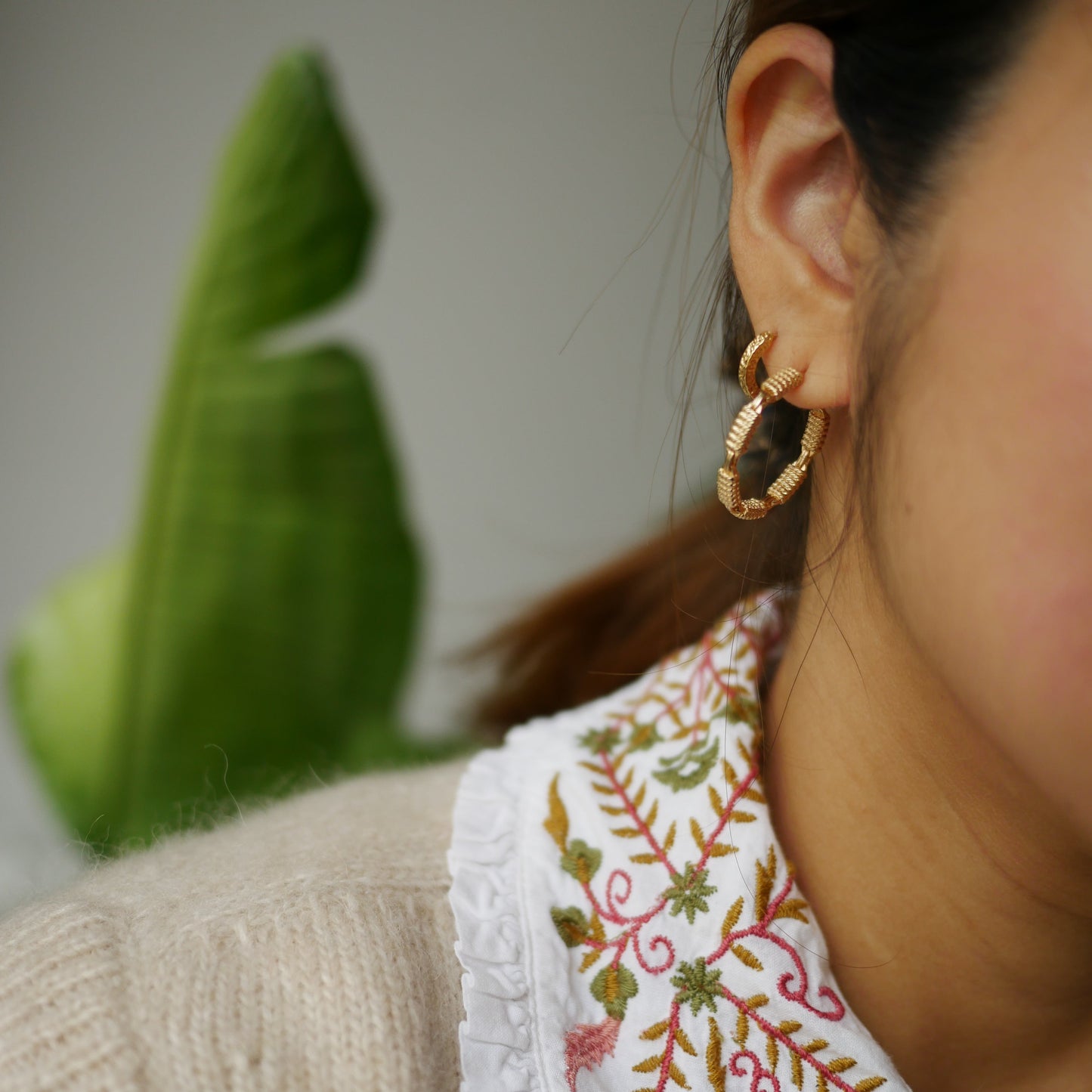 Kiran繩結感大圈圈耳環