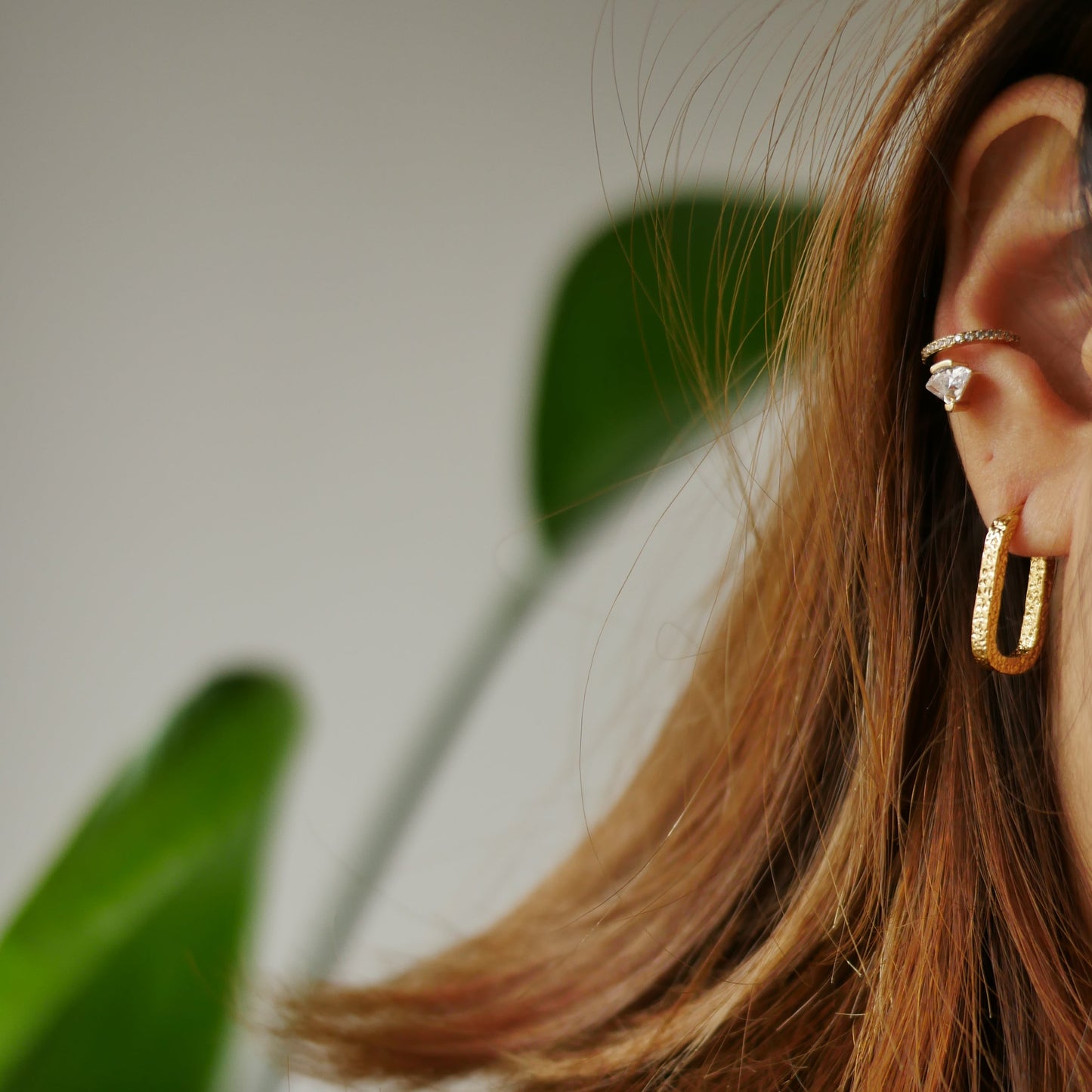 Nolane鋯石耳骨夾