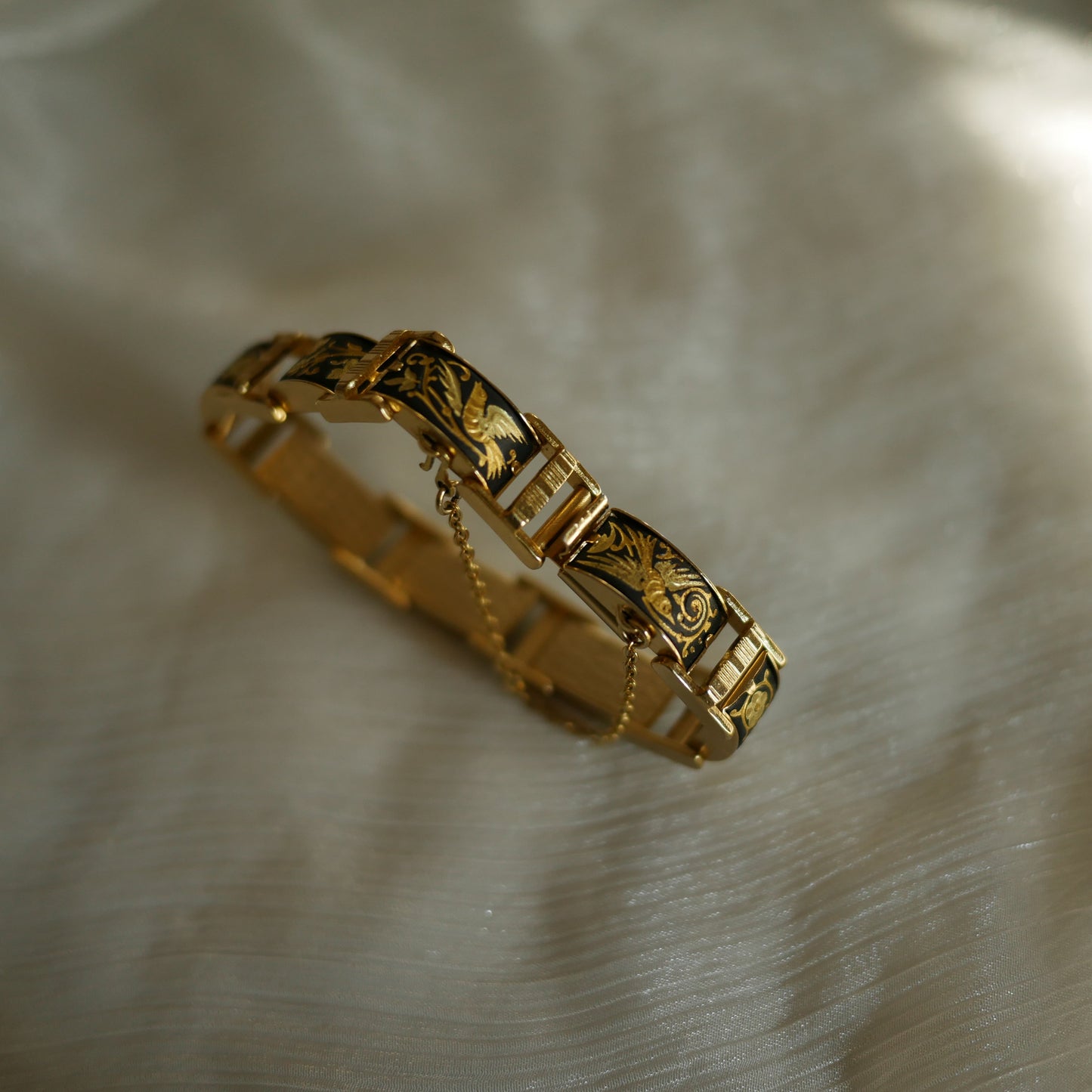 120 Vintage大馬士革真金鑲嵌古董手環