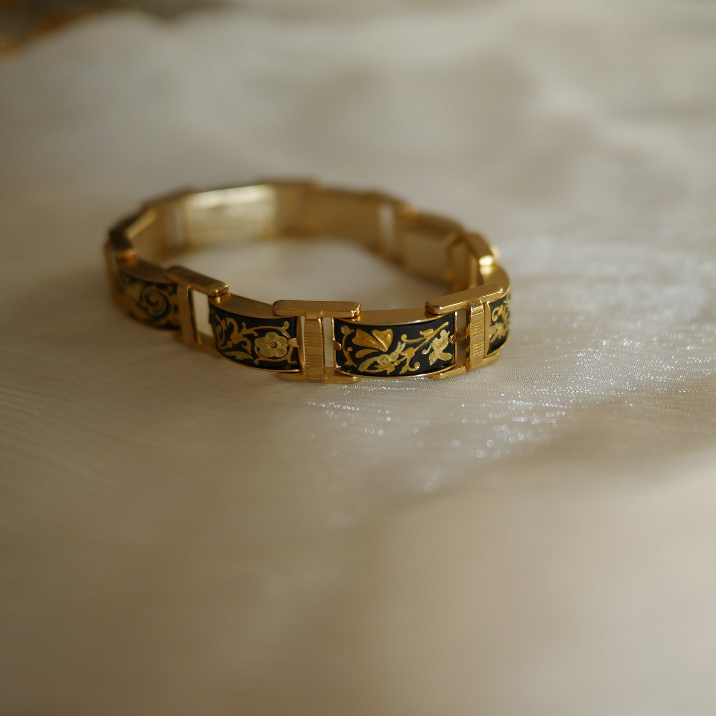120 Vintage大馬士革真金鑲嵌古董手環