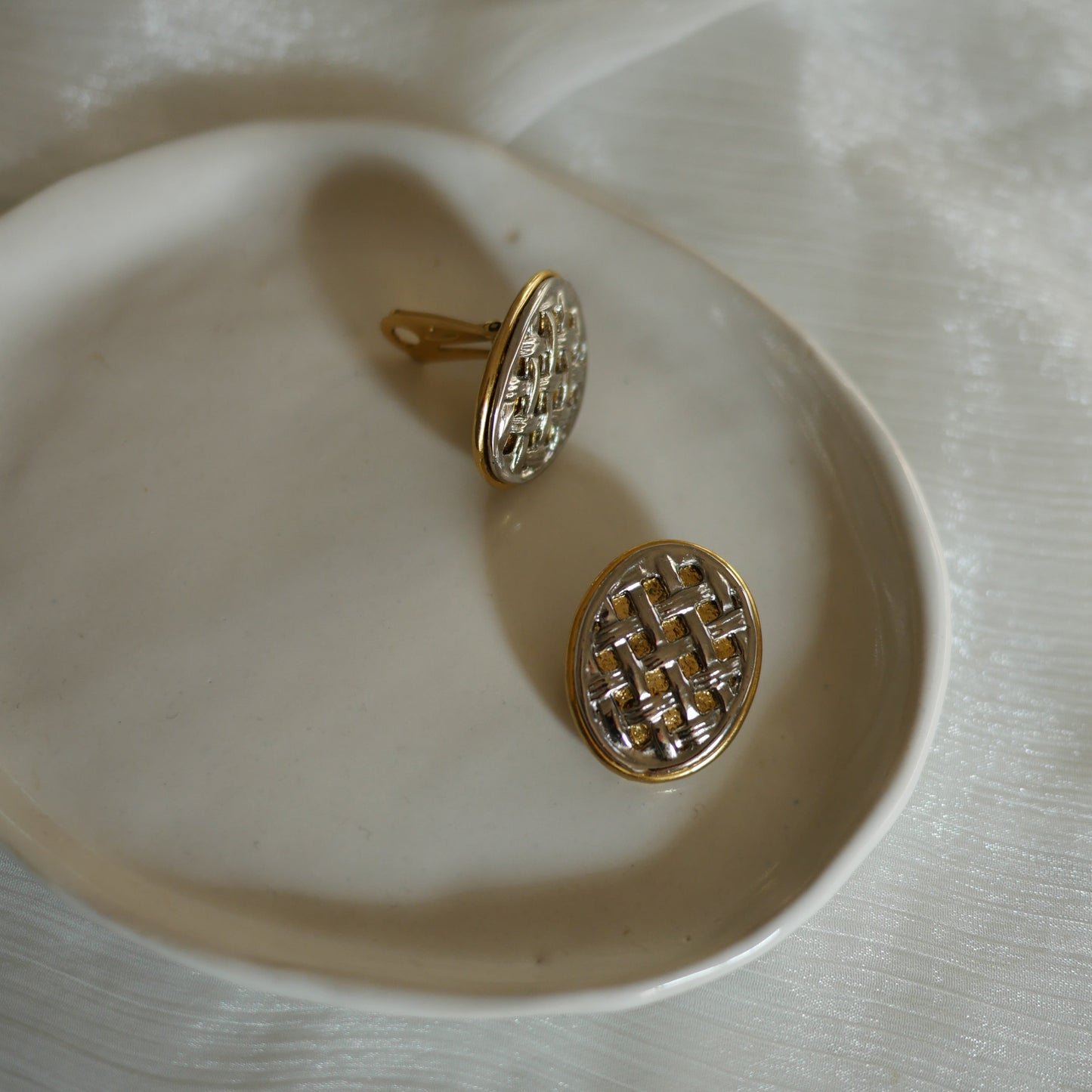 121 Vintage古董夾式耳環