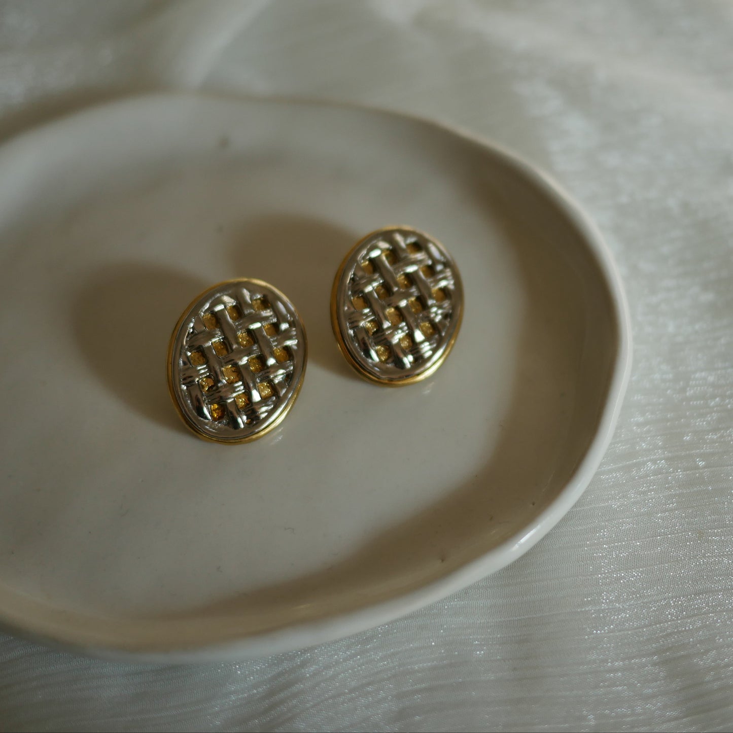 121 Vintage古董夾式耳環