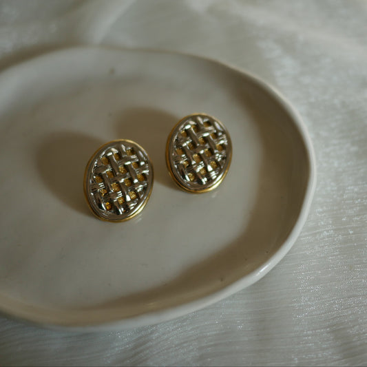 121 Vintage古董夾式耳環