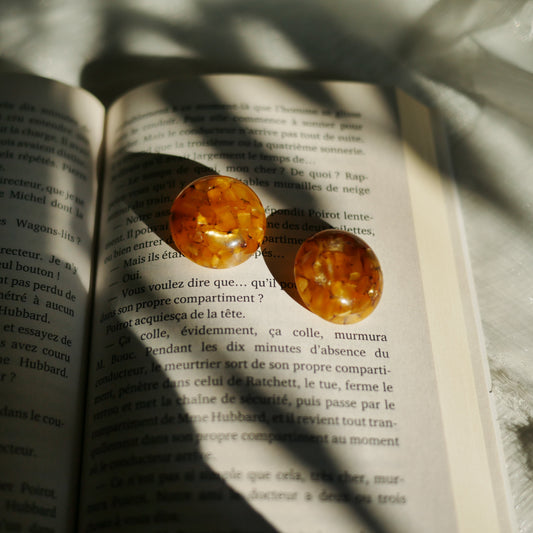 122 Vintage古董夾式耳環