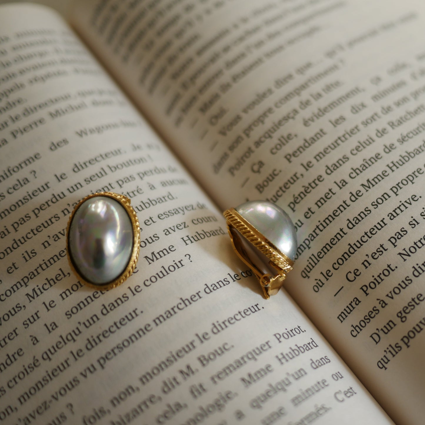 123 Vintage古董夾式耳環