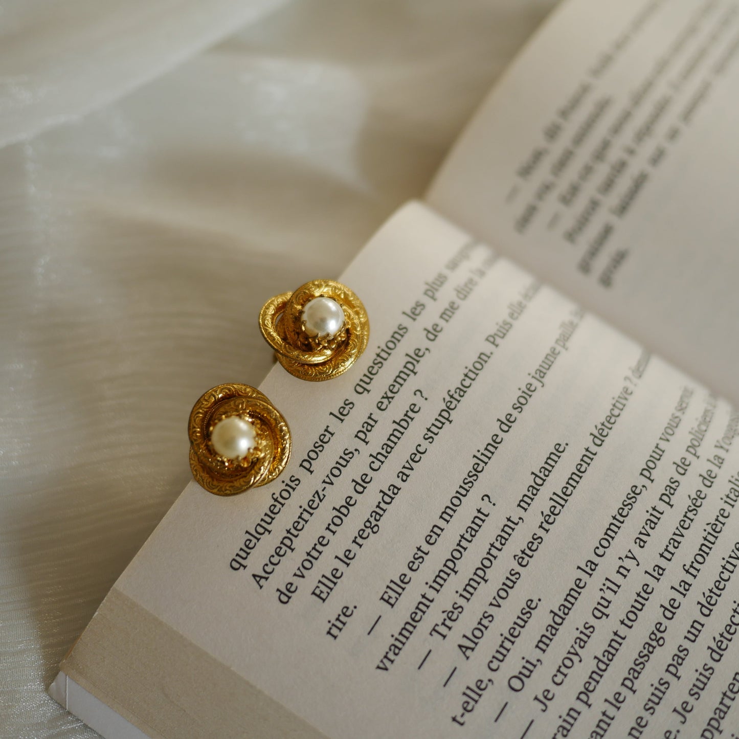 125 Vintage古董夾式耳環