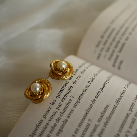 125 Vintage古董夾式耳環