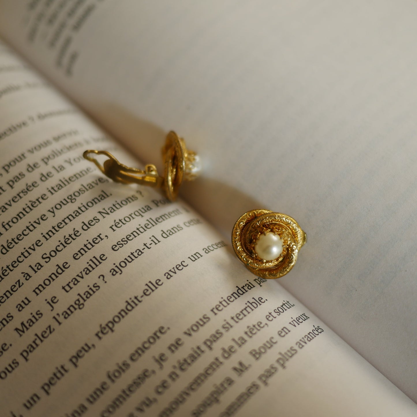 125 Vintage古董夾式耳環