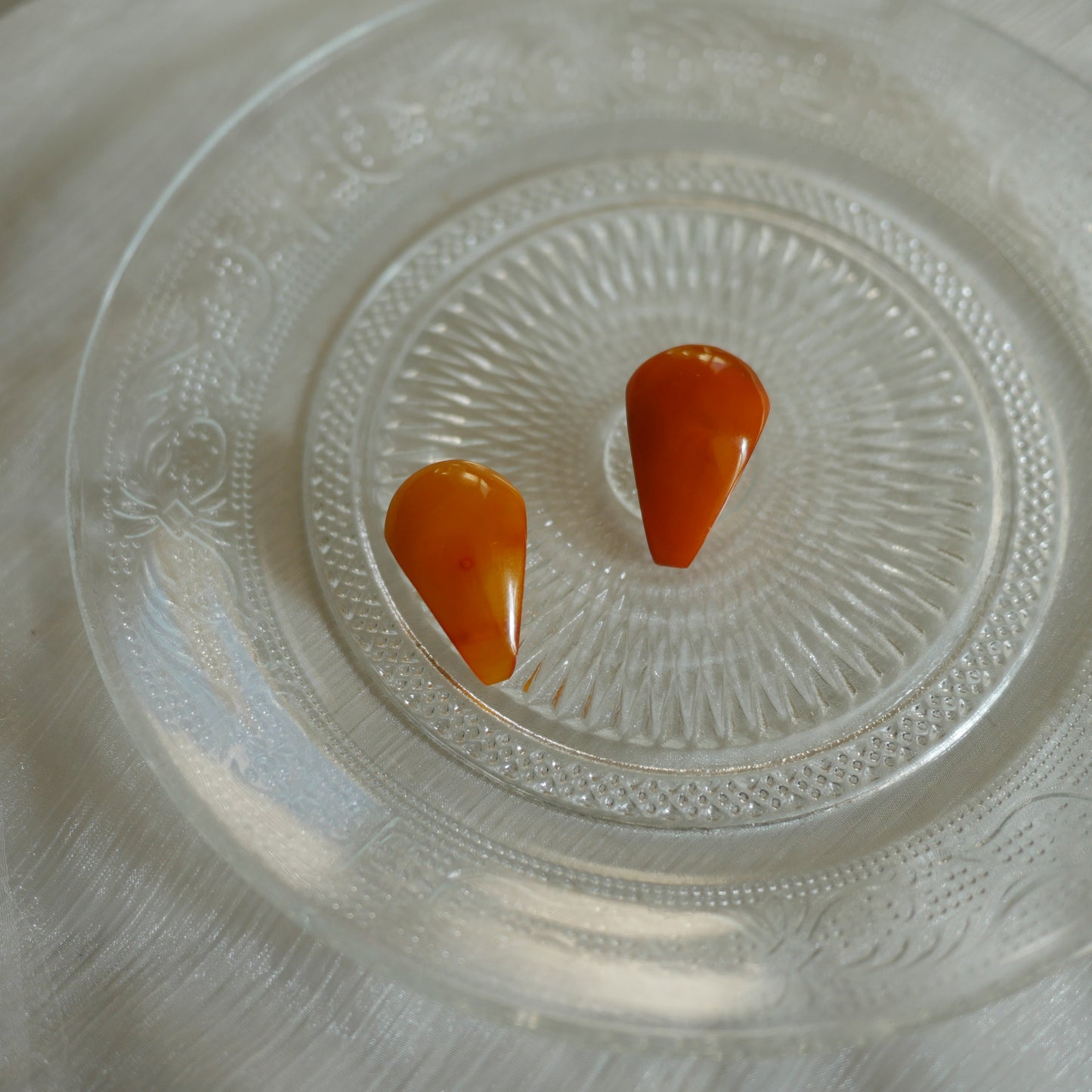 126 Vintage古董夾式耳環