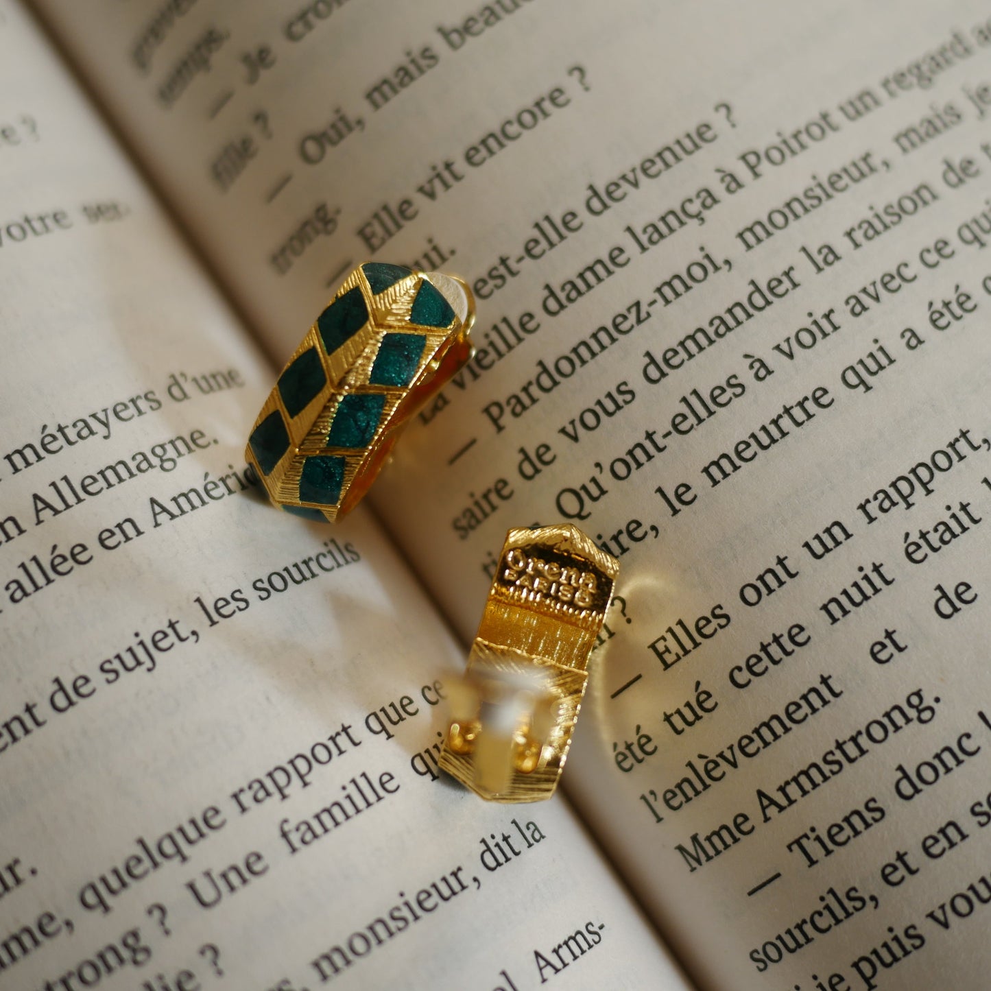 131 Vintage古董夾式耳環