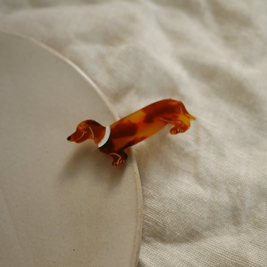 法國Coucou Suzette 臘腸狗髮夾 Dachshund Dog Hair Clip