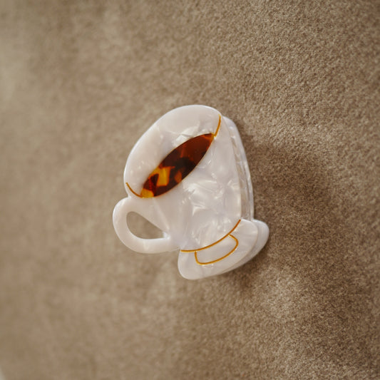 法國Coucou Suzette 咖啡杯造型爪夾 Coffee Hair Claw （預購款 10月底出貨）