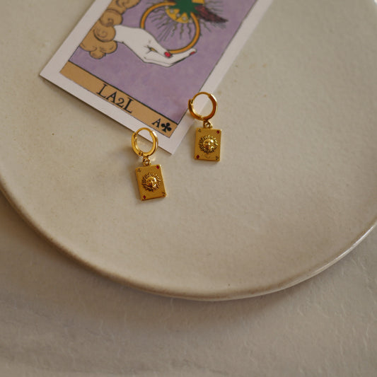 (預購款)Sacha Cartes符號卡牌環形耳環