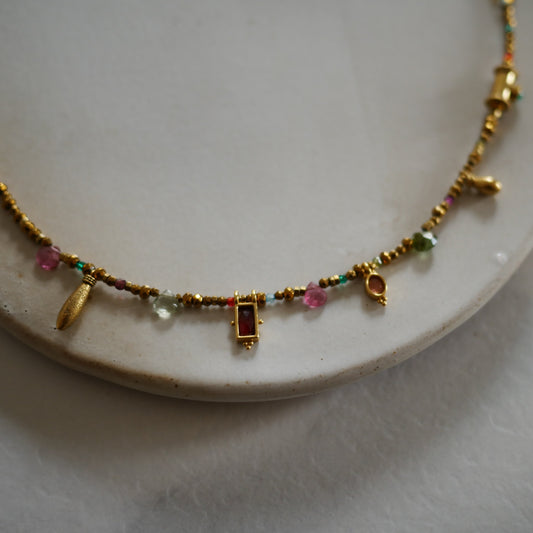 Rhoda tassel彩石項鍊