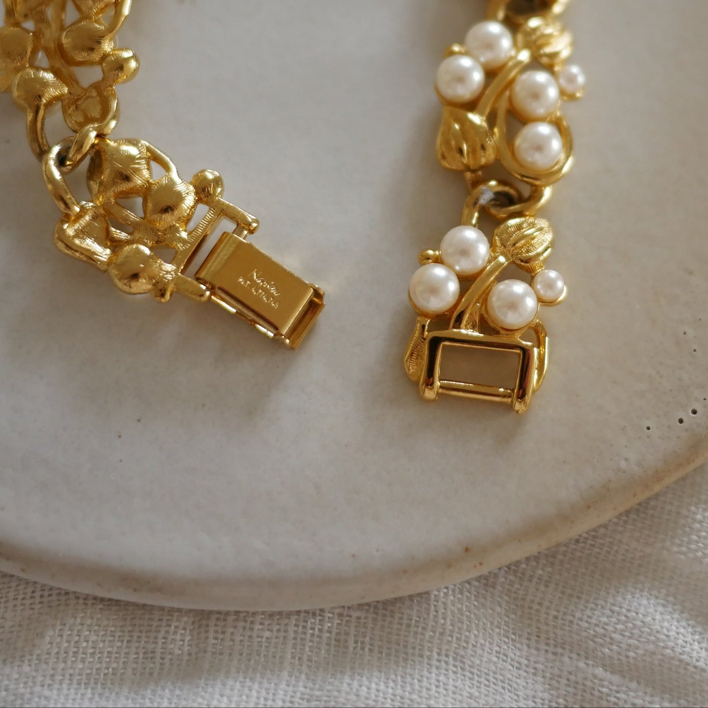 134 Vintage美國Napier古董珍珠手鍊