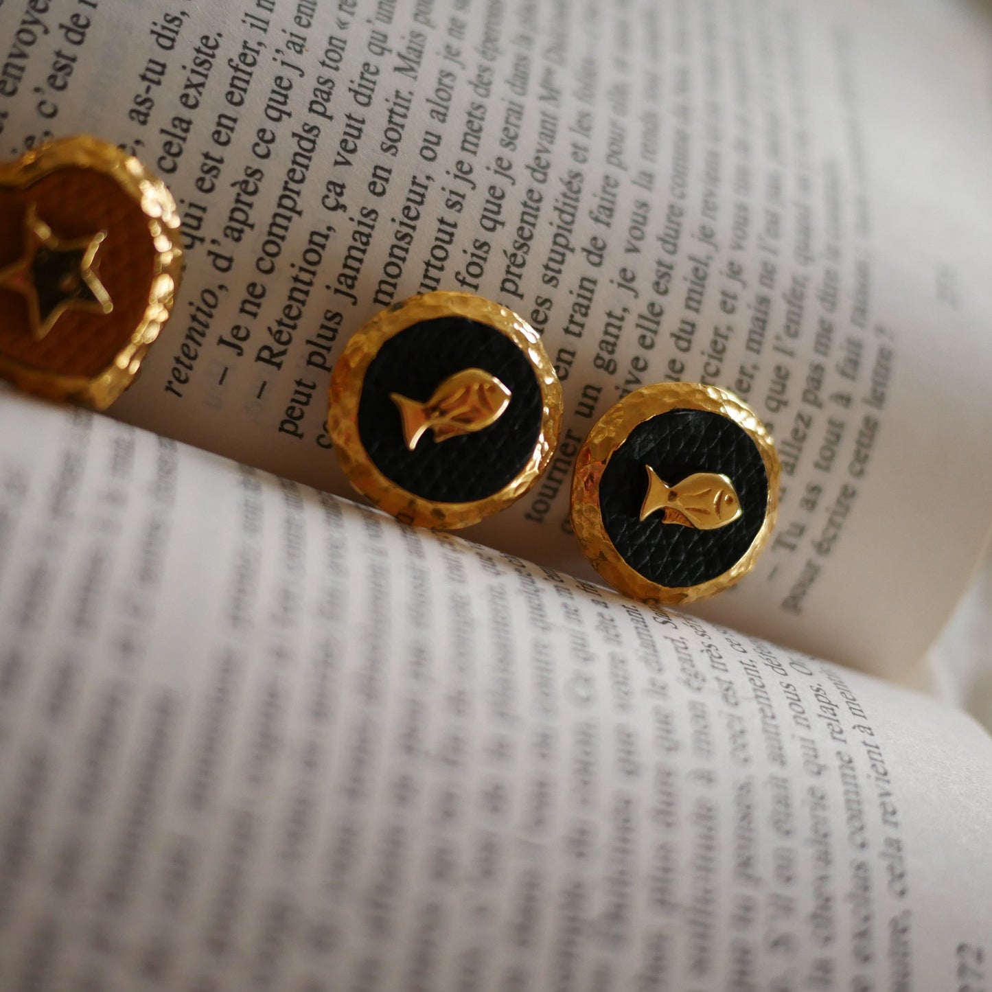 148 Vintage法國獨立設計師Abbeyroad古董夾式耳環