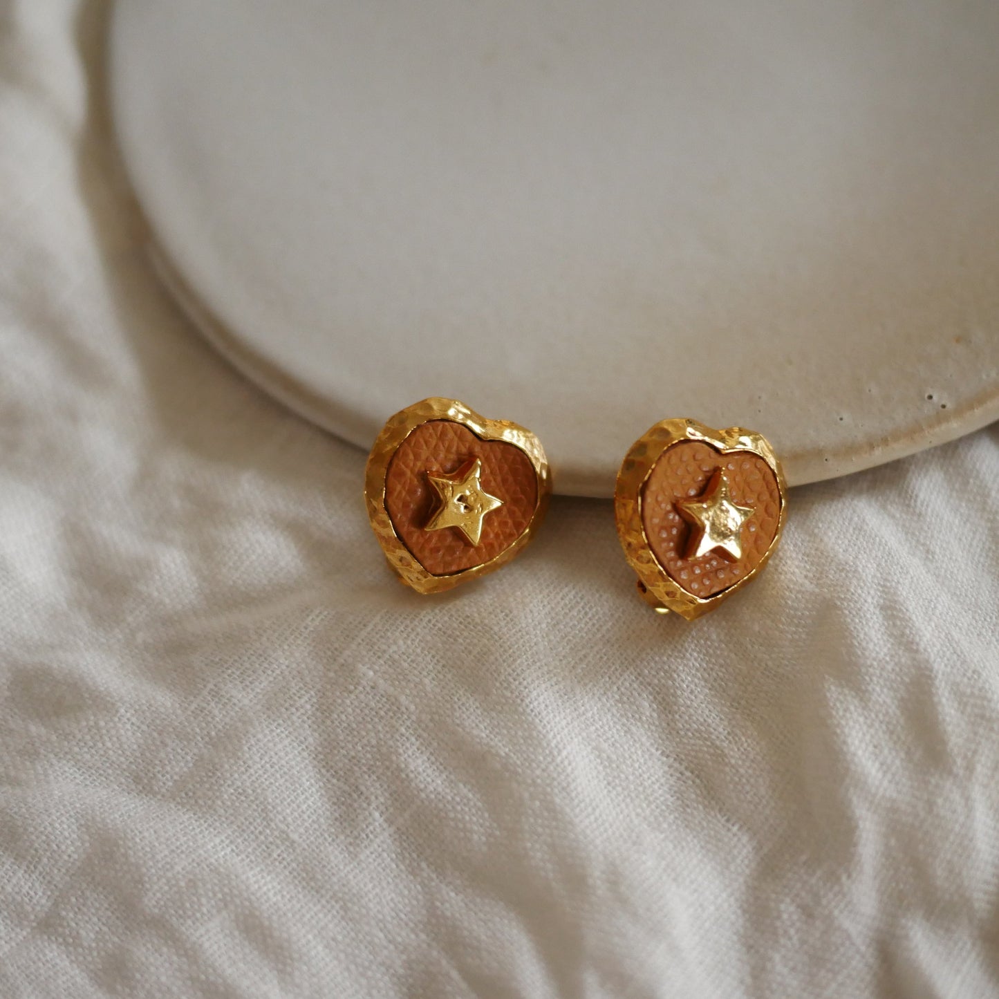 148 Vintage法國獨立設計師Abbeyroad古董夾式耳環