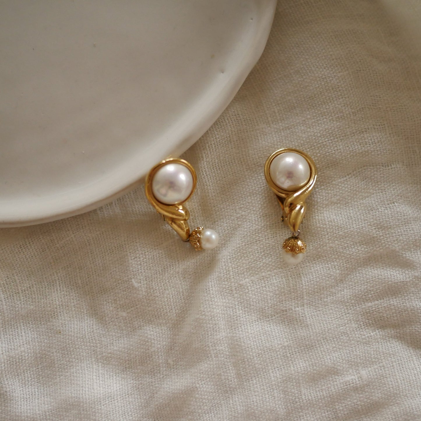 166 Vintage 威爾斯Attwood&Sawyer古董夾式耳環