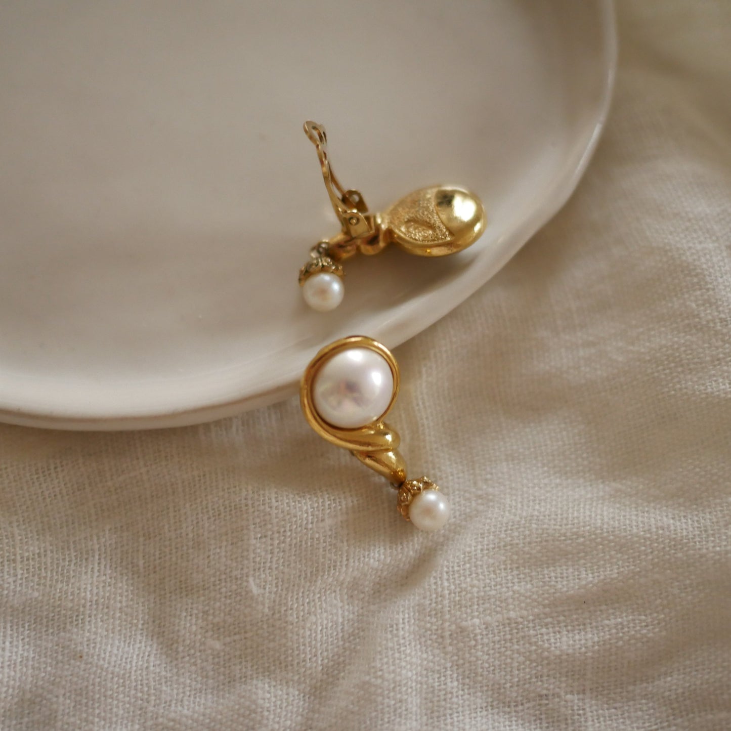 166 Vintage 威爾斯Attwood&Sawyer古董夾式耳環