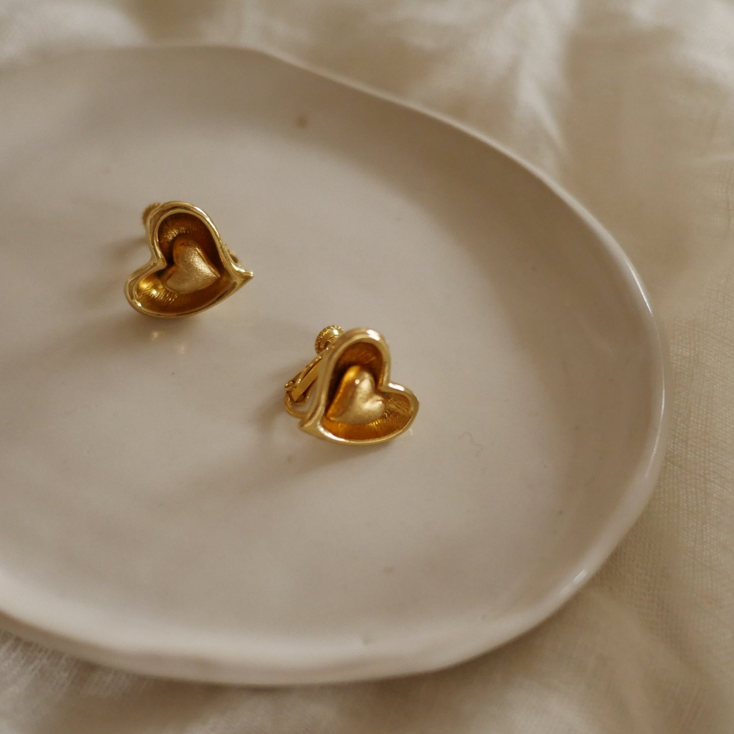 157 Vintage古董夾式耳環