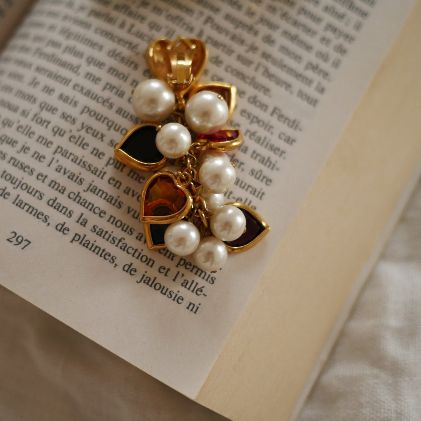 193 Vintage古董夾式耳環