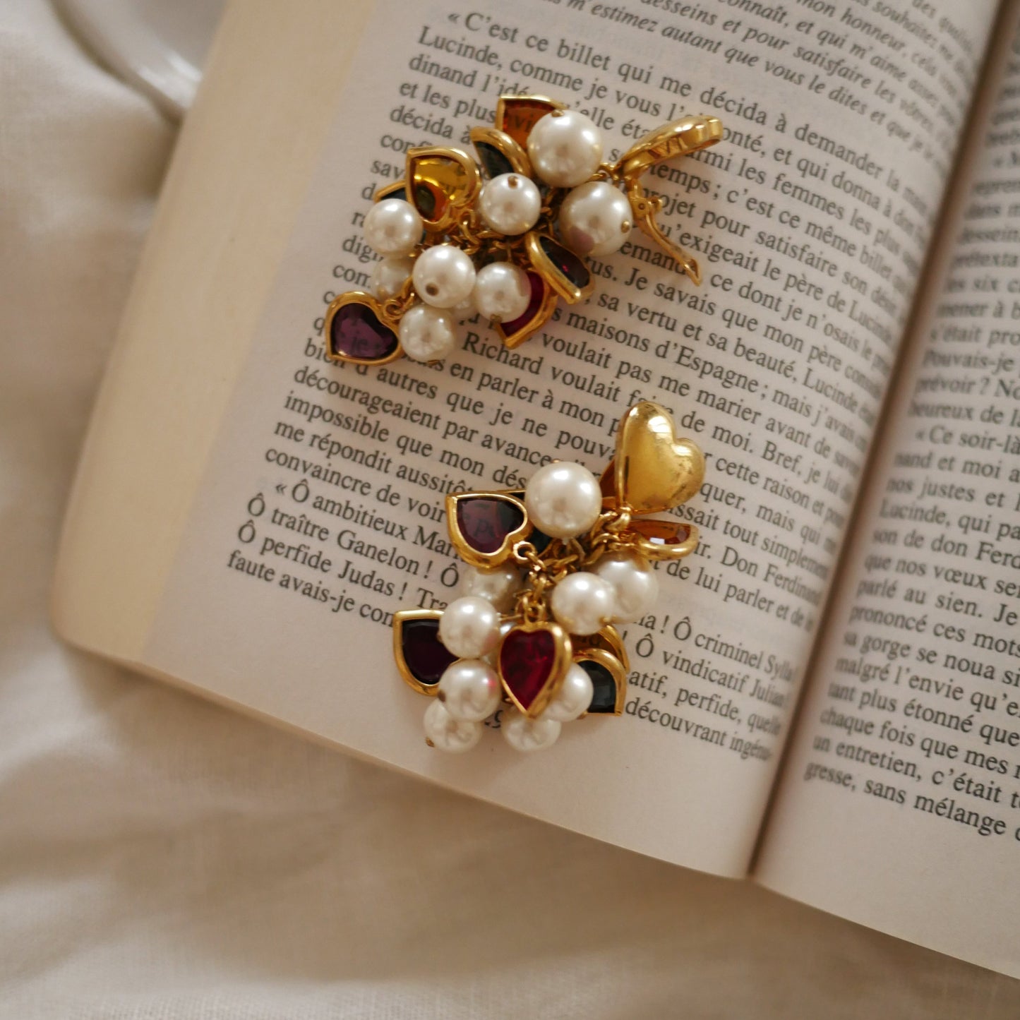 193 Vintage古董夾式耳環