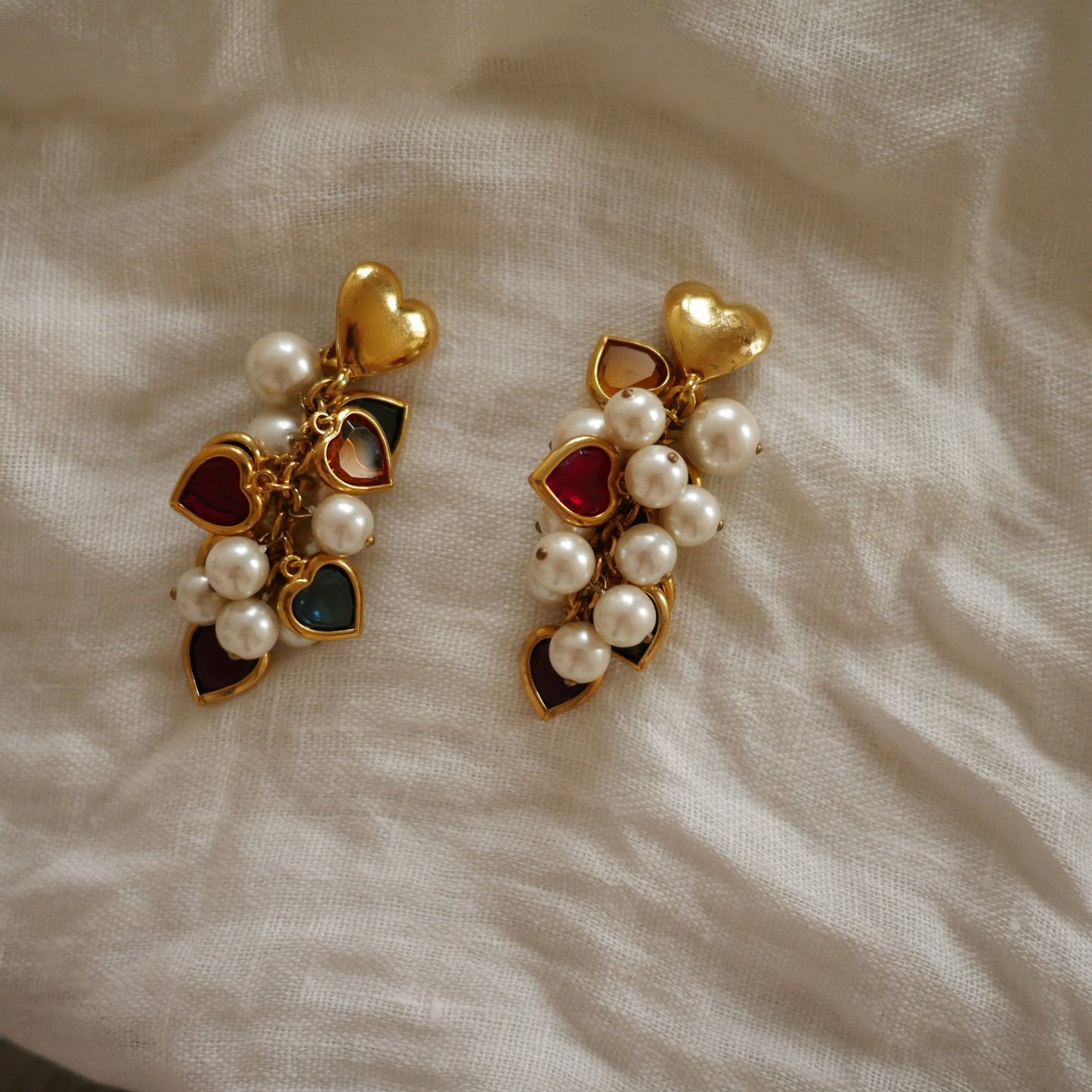 193 Vintage古董夾式耳環