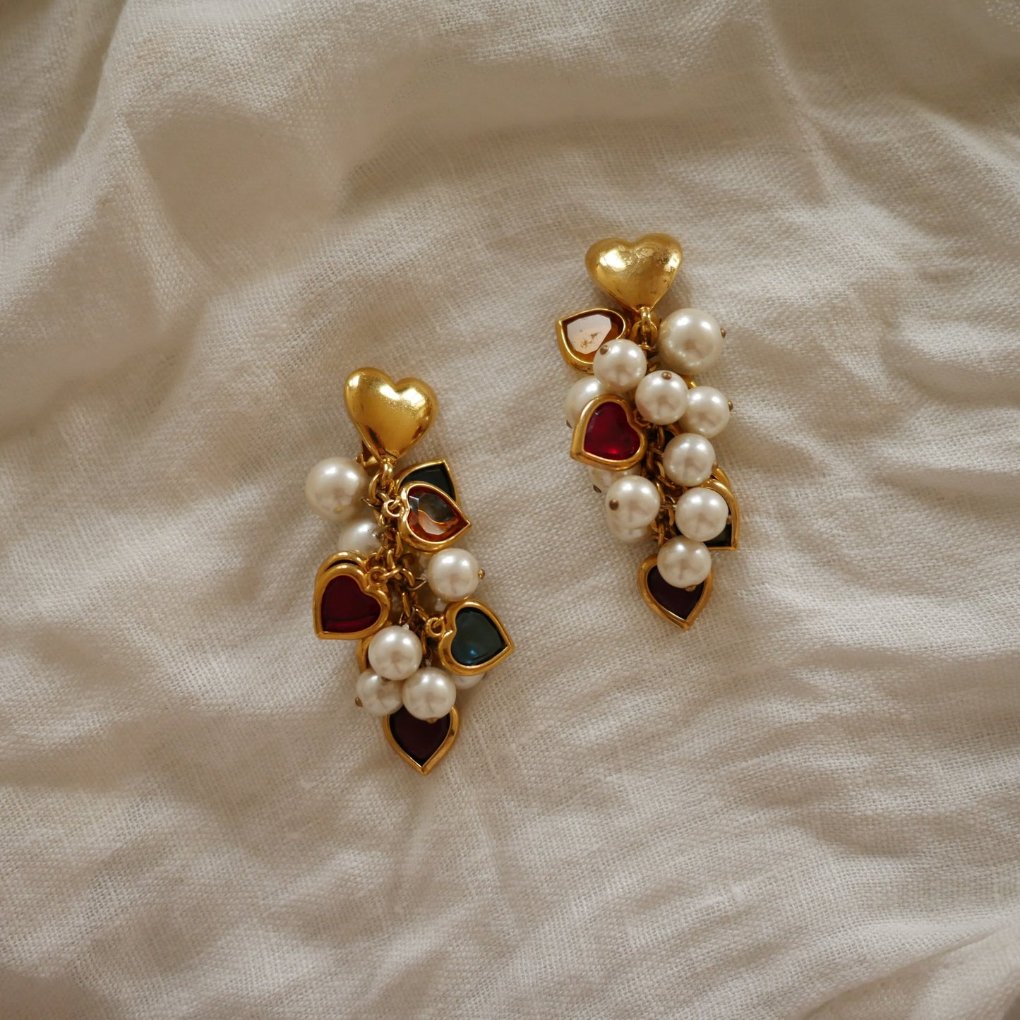 193 Vintage古董夾式耳環