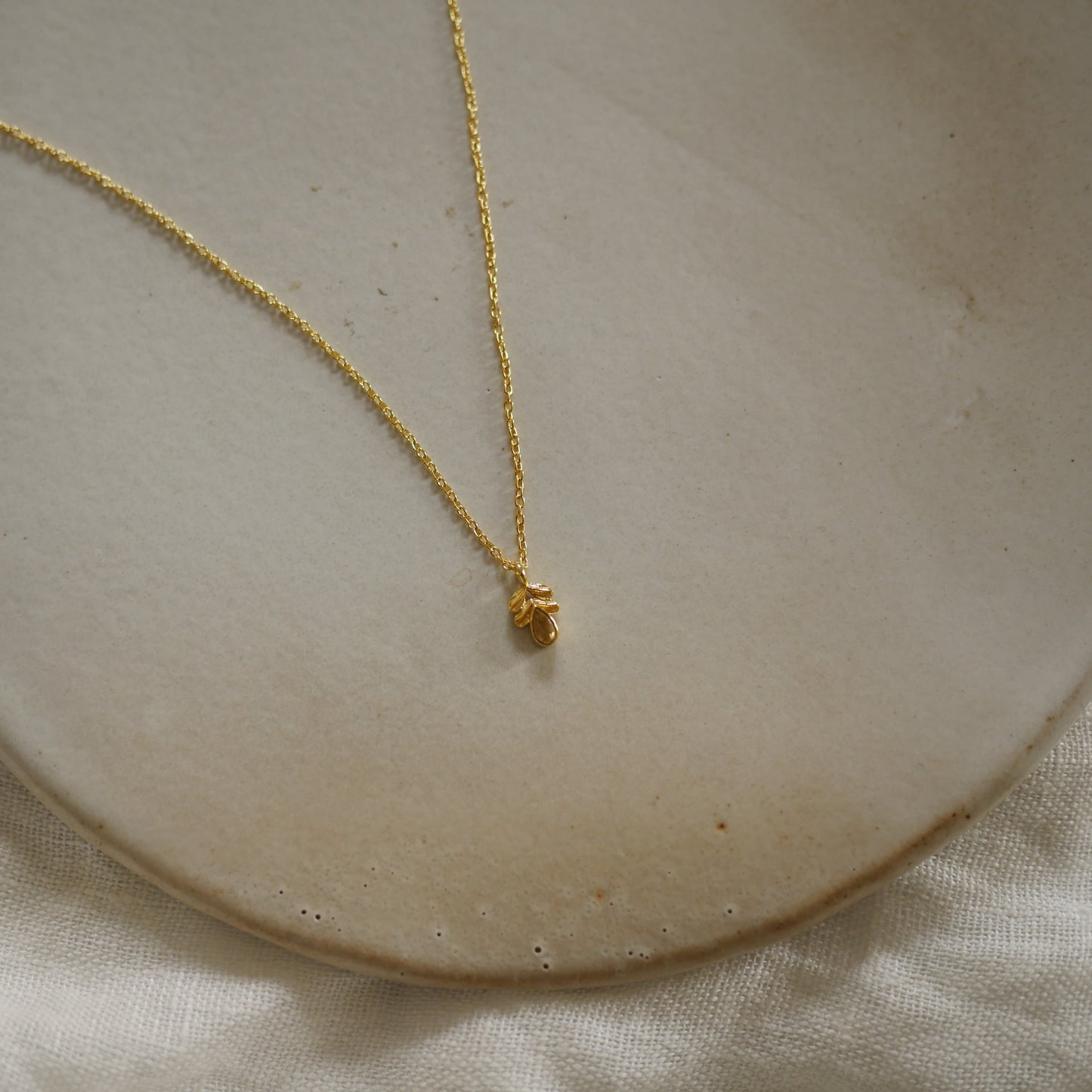 Umbriel葉狀黃水晶項鍊