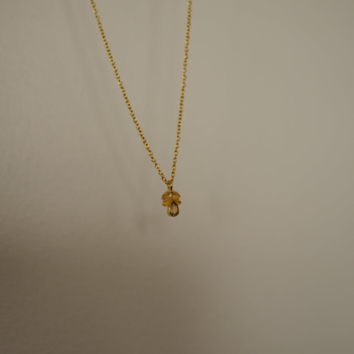 Umbriel葉狀黃水晶項鍊