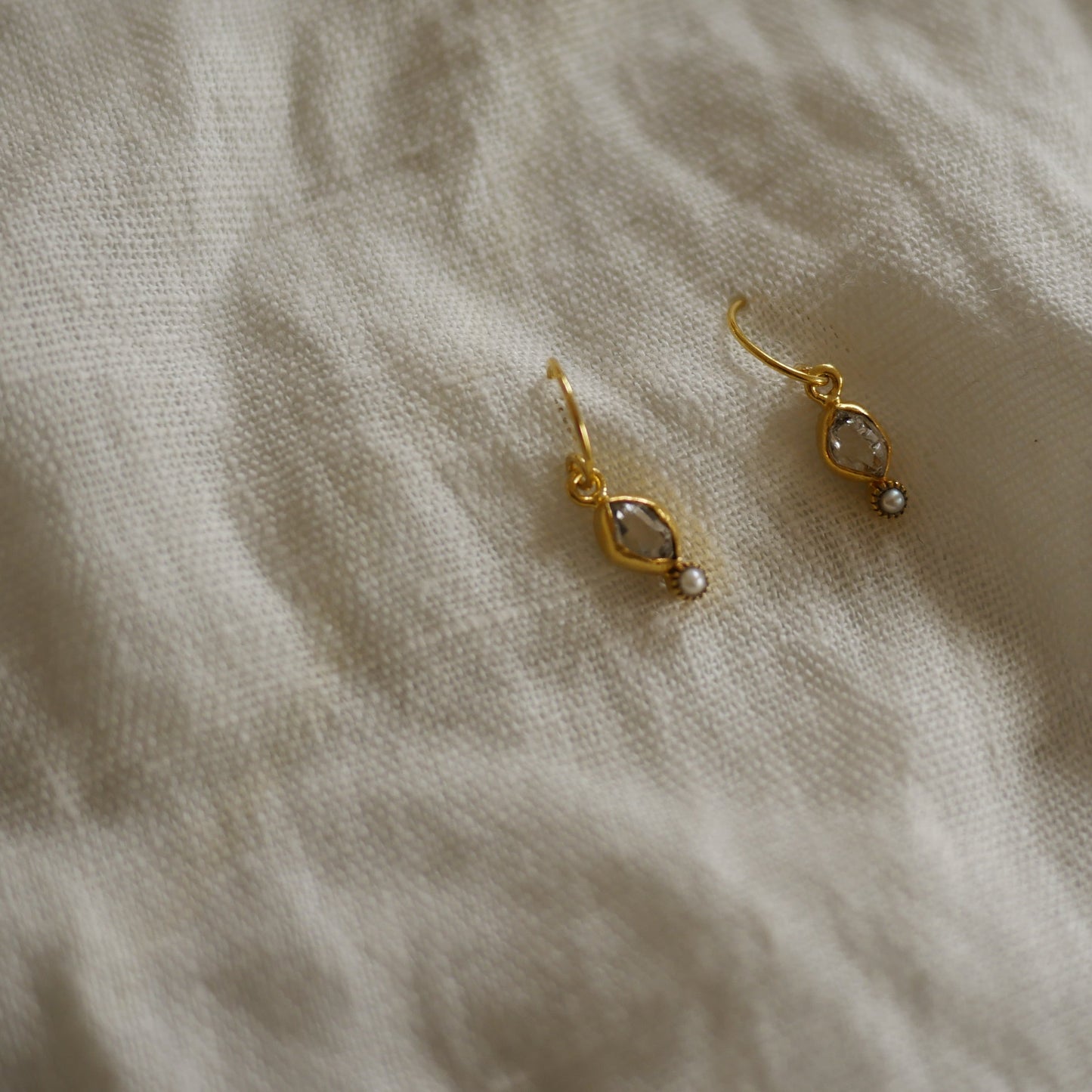 Mazarine半寶石珍珠耳環