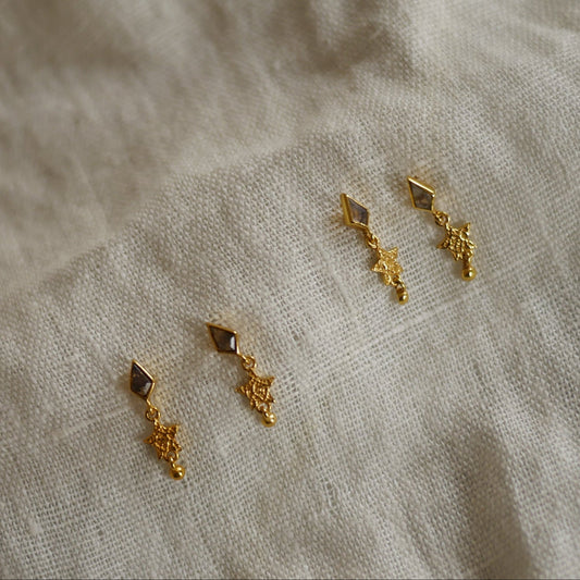 Astra菱形星墜耳環