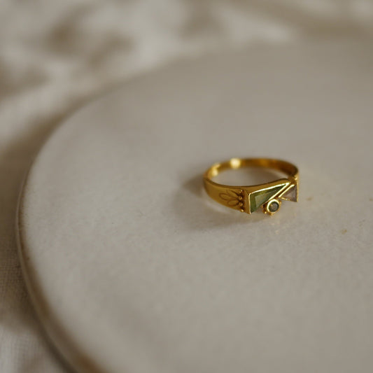 Leda幾何半寶石戒指