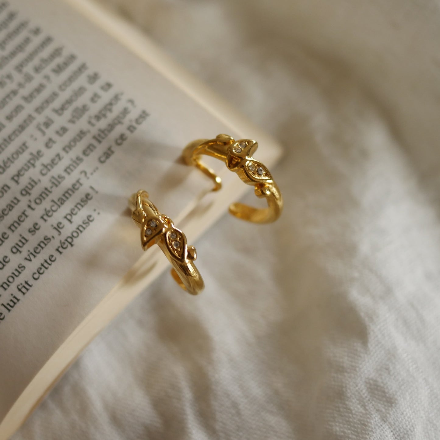 138 Vintage古董夾式耳環