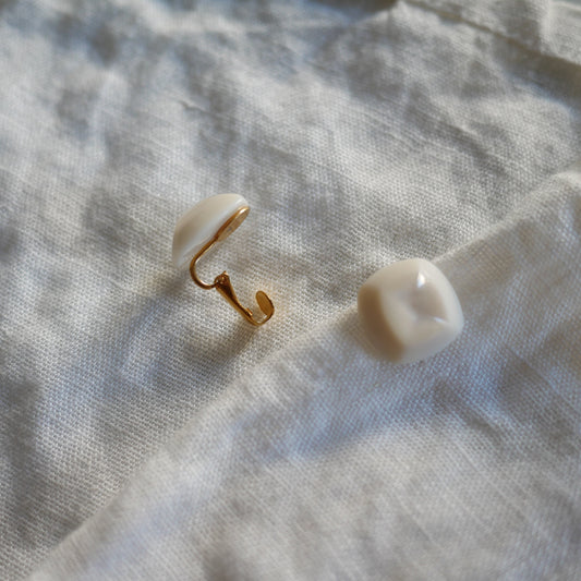 168 Vintage古董夾式耳環