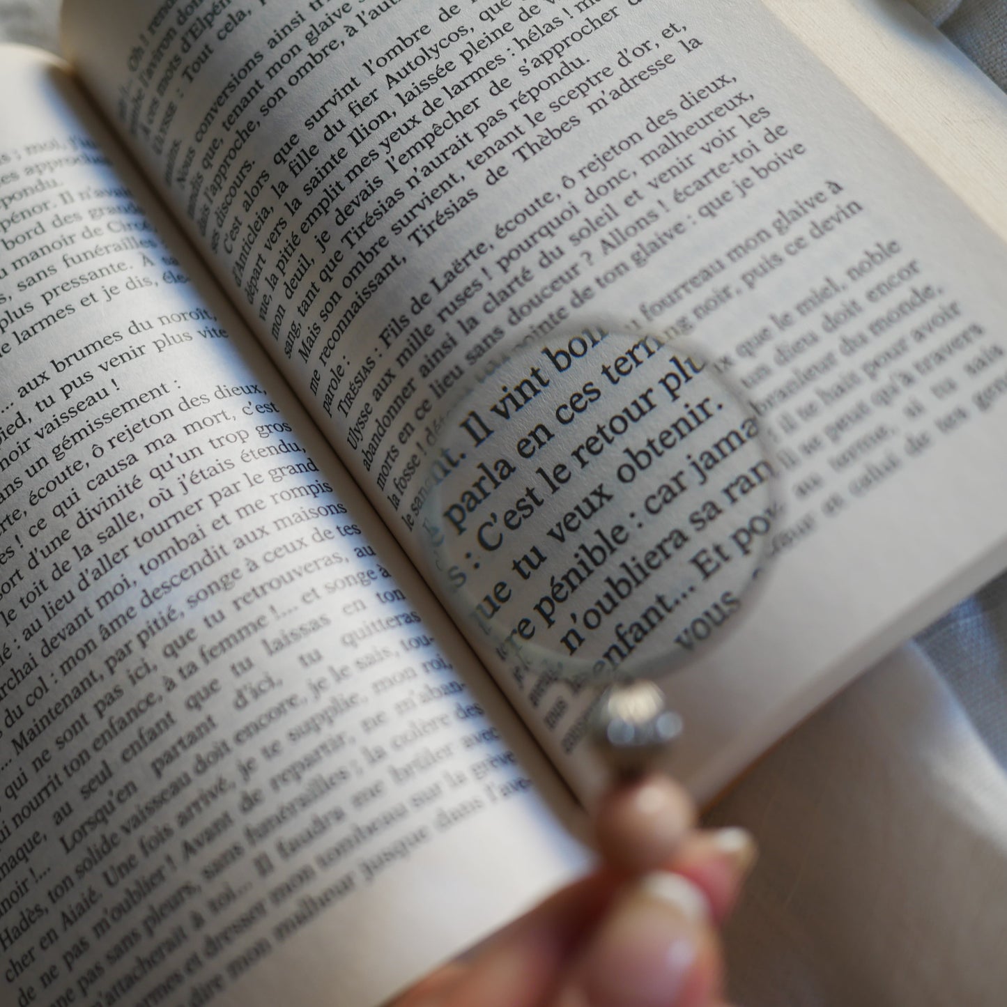 160 Vintage 手工銀製石把放大鏡