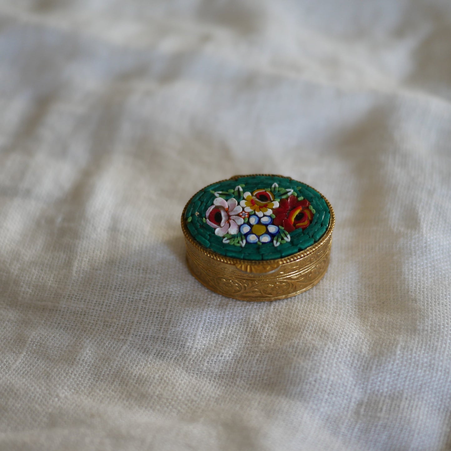 140 Vintage 義大利微型馬賽克古董小盒