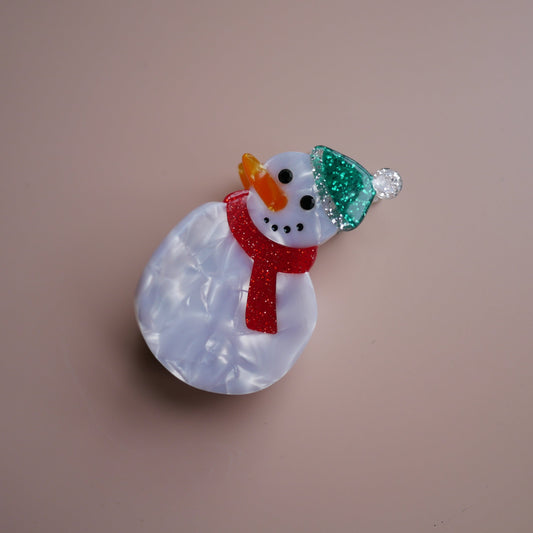 法國Coucou Suzette雪人造型爪夾Snowman Hair Claw