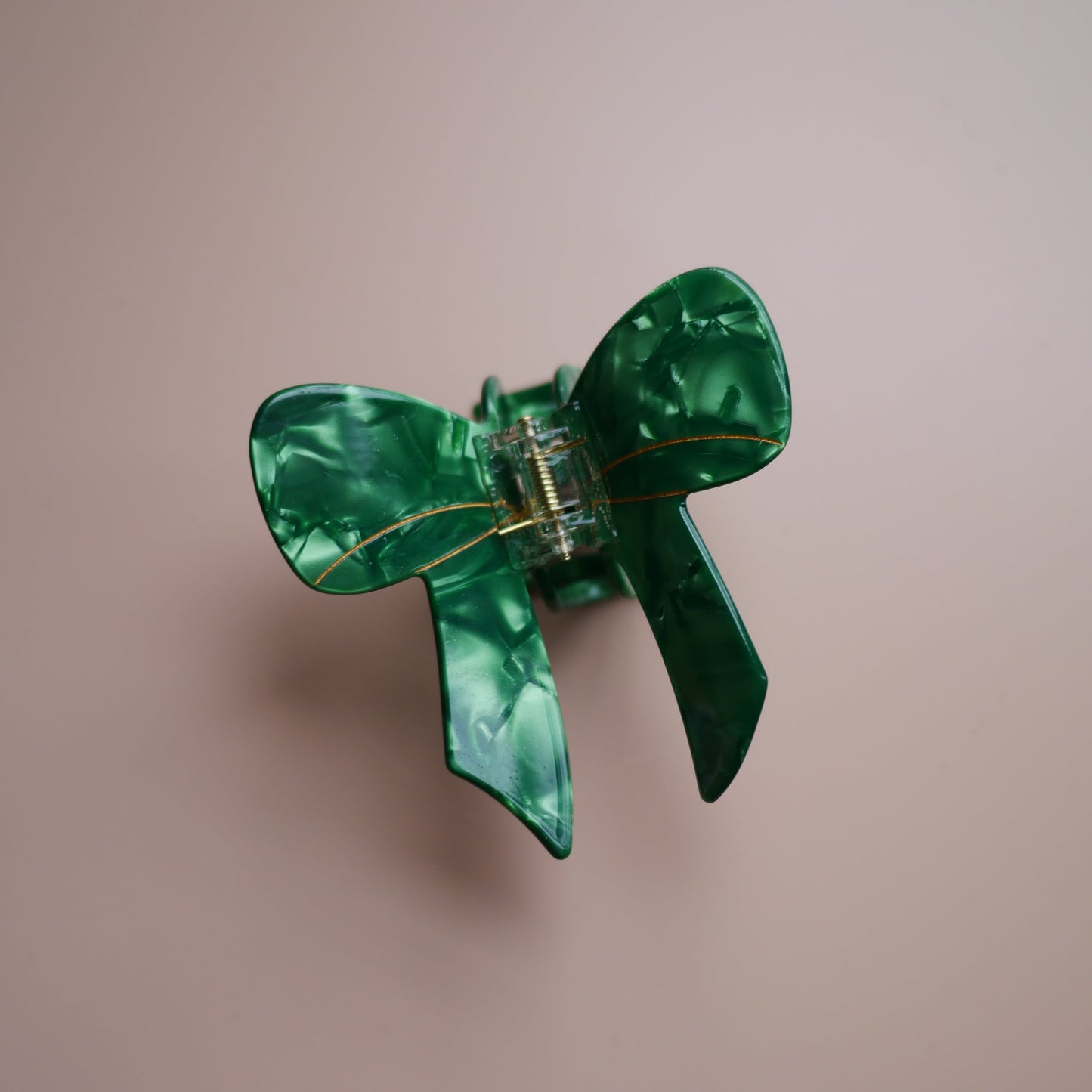 法國Coucou Suzette綠蝴蝶結造型爪夾 Green Ribbon Hair Claw