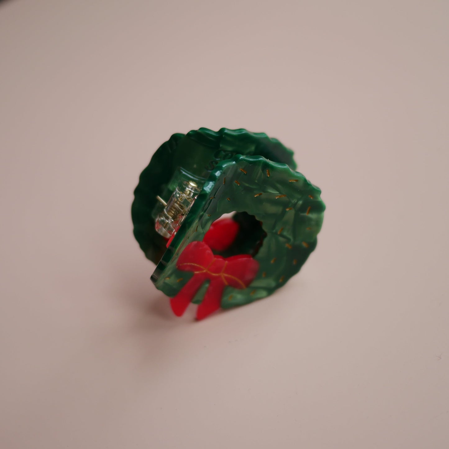 法國Coucou Suzette 聖誕花圈造型爪夾 Christmas Wreath Hair Claw