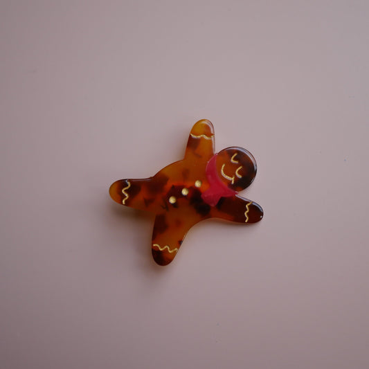 法國Coucou Suzette 薑餅人髮夾 Gingerman Hair Clip