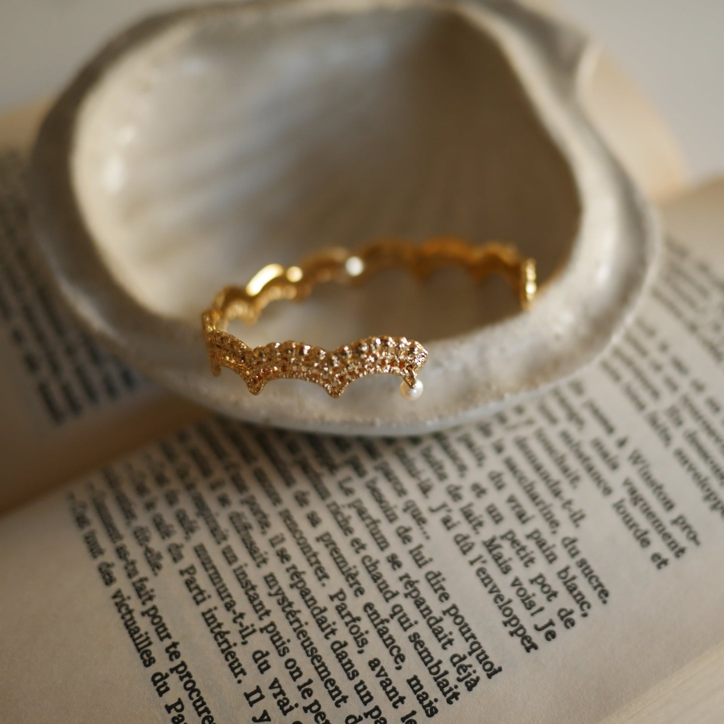 Lace wave 034迷你珍珠蕾絲手環