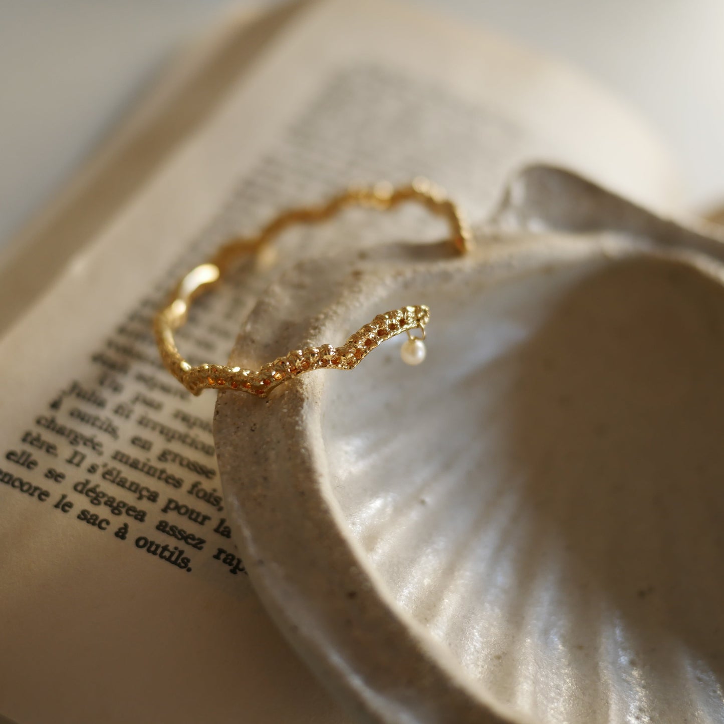 Lace small wave 191迷你珍珠蕾絲手環