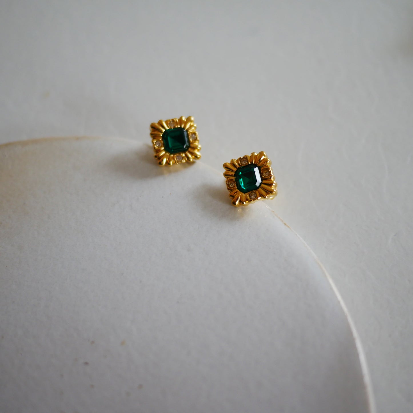 174 Vintage古董夾式耳環