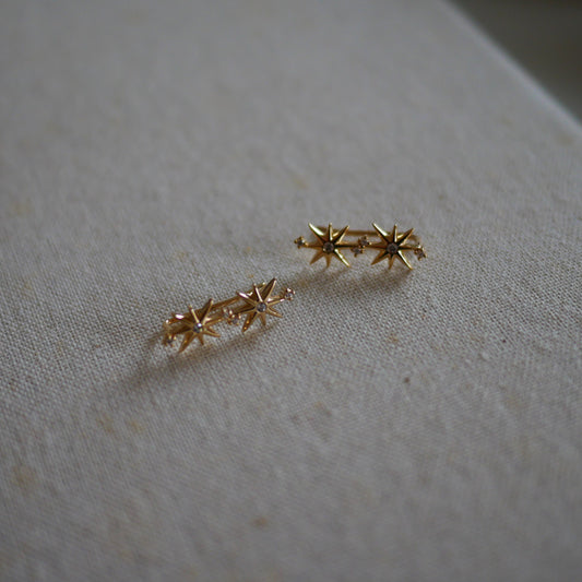 Sena閃亮之星爬耳式耳環