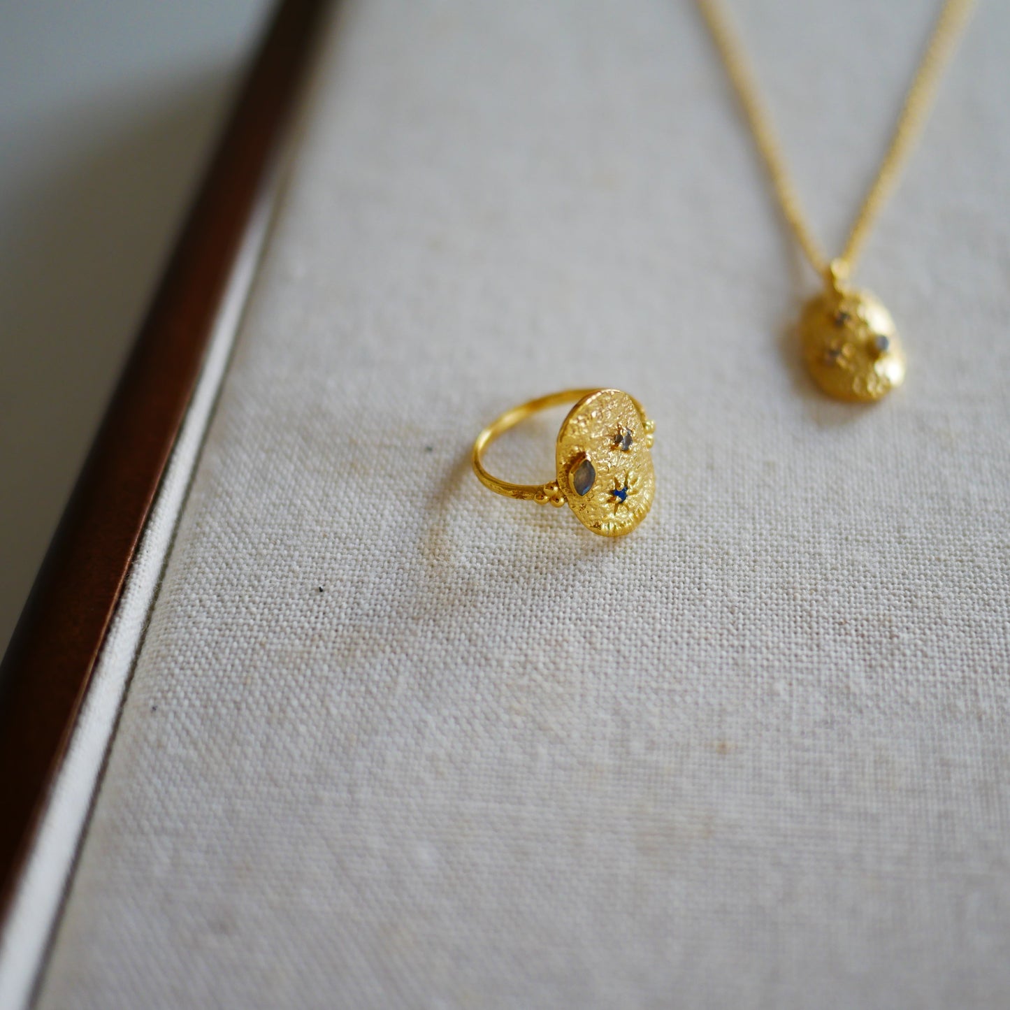 Hydrus Star and Moon Design Ring