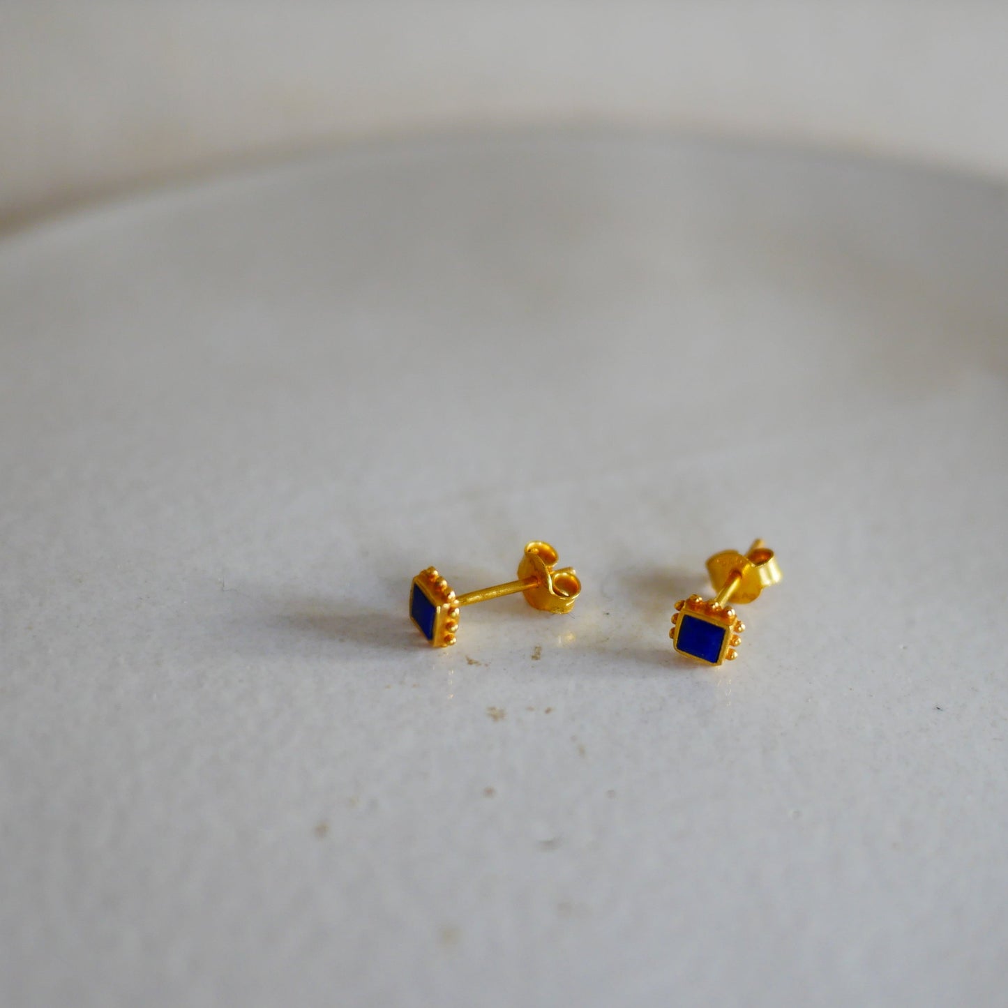 Guarani Lapis Lazuli Stud Earrings