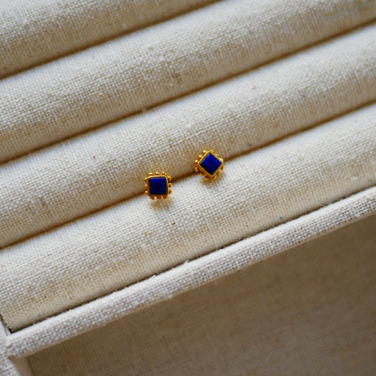 Guarani Lapis Lazuli Stud Earrings