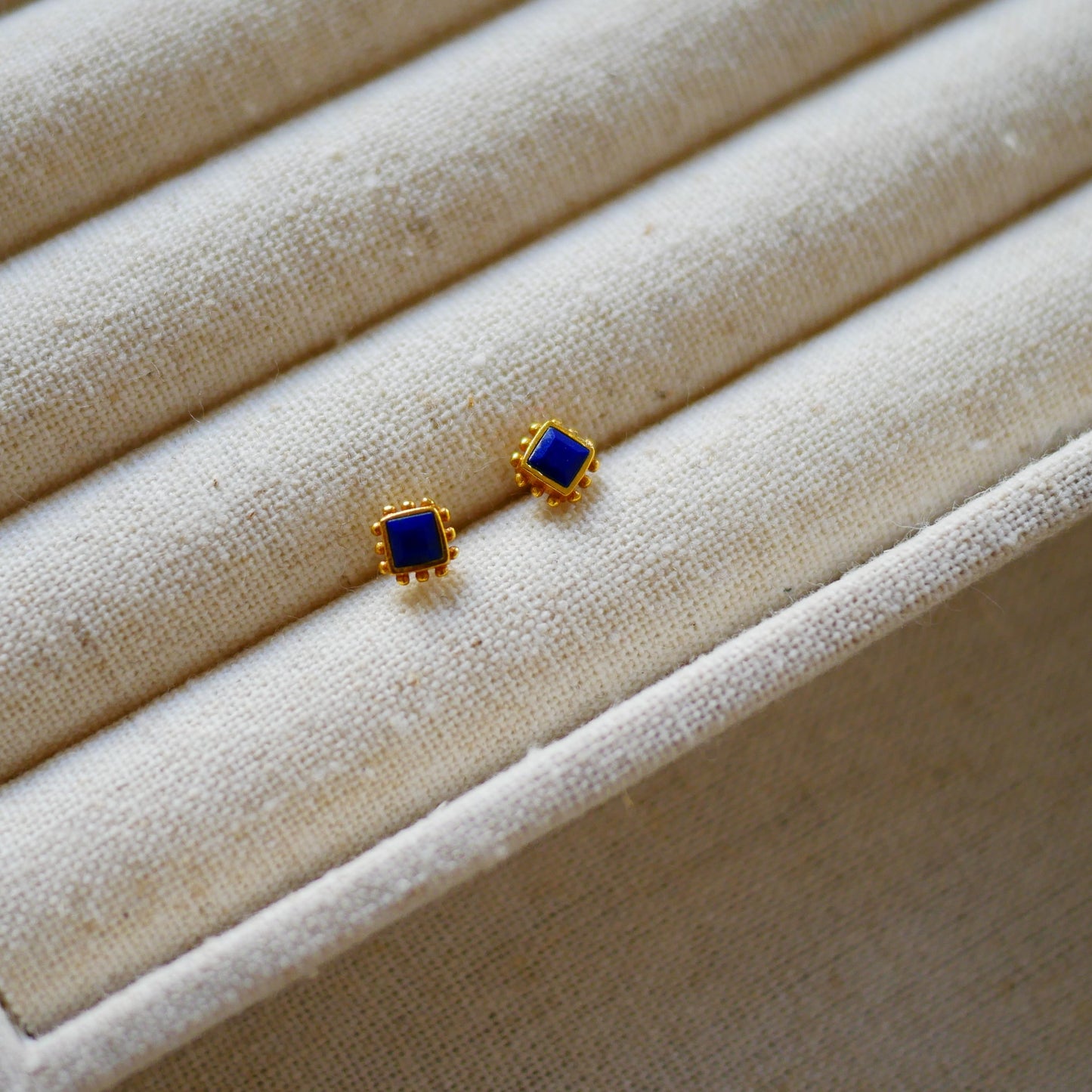 Guarani Lapis Lazuli Stud Earrings