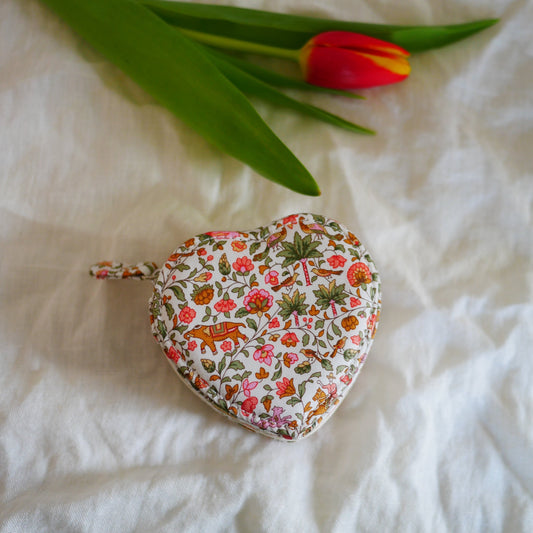Imran British Liberty floral heart-shaped jewelry box